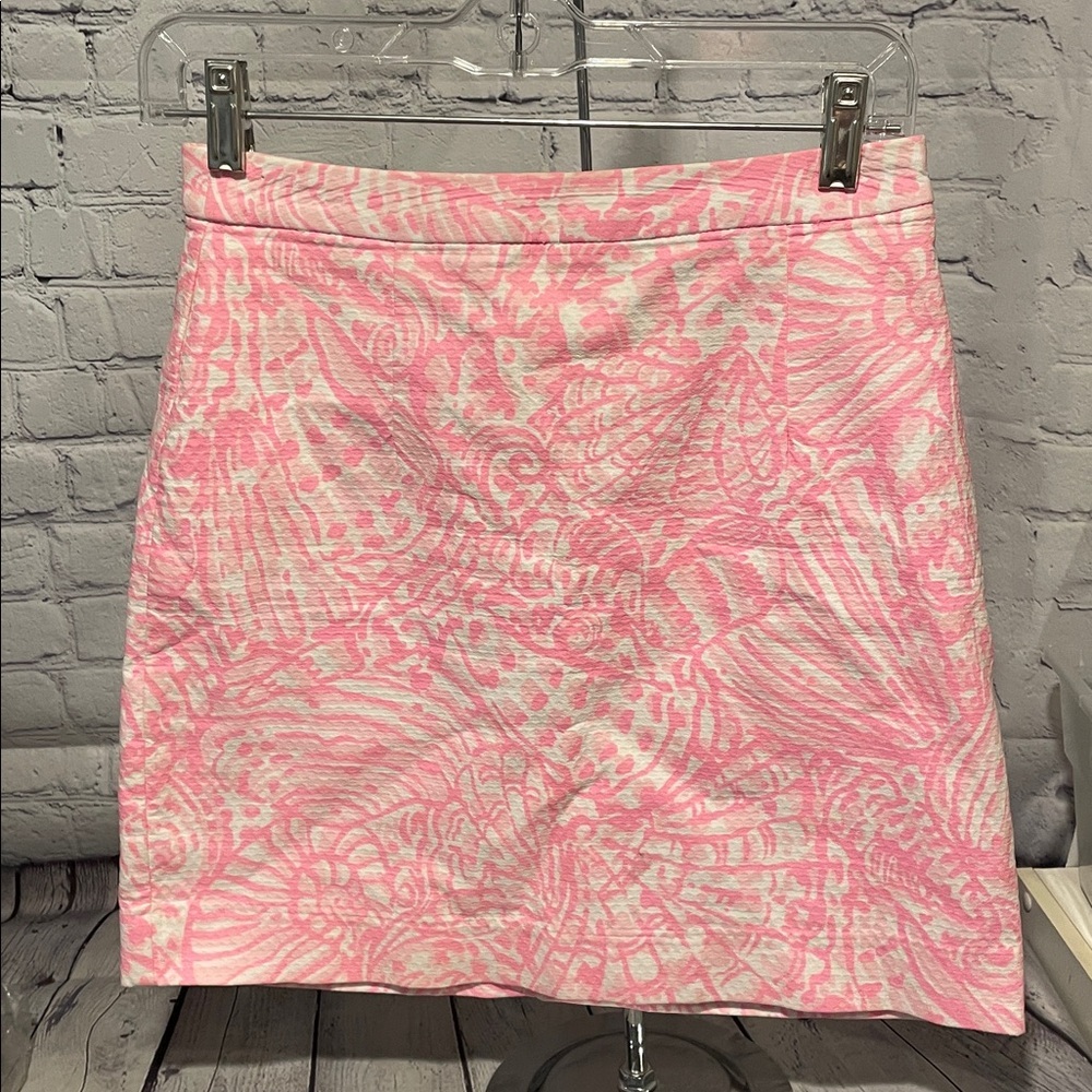 Lilly Pulitzer Pink and White Skirt Sz00